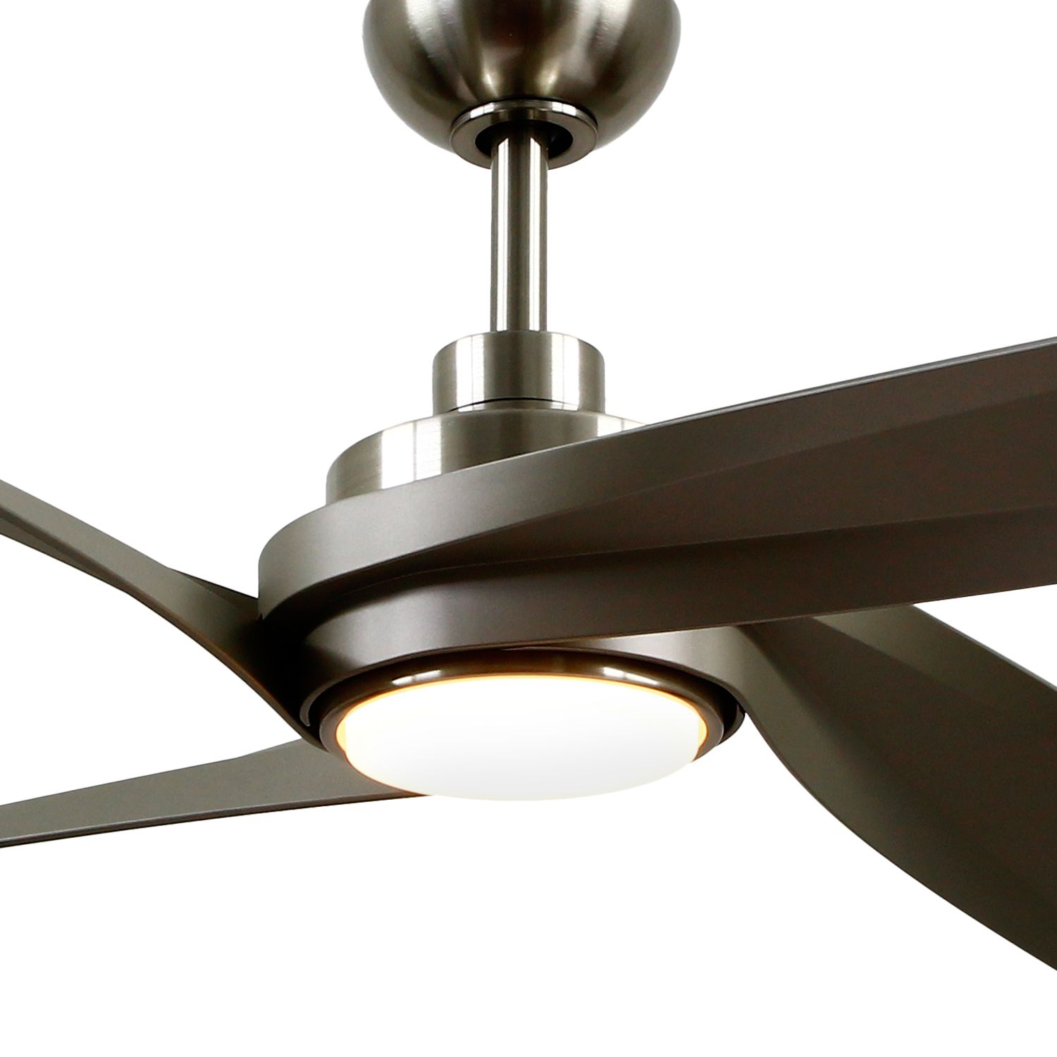 Image 5 Kuzco Horizon LED 56-in Brushed Nickel Ceiling Fan more views