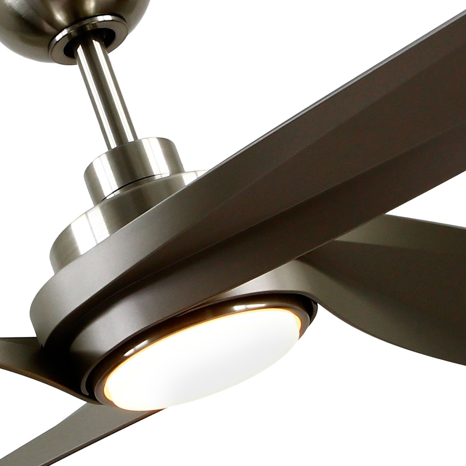 Image 6 Kuzco Horizon LED 56-in Brushed Nickel Ceiling Fan more views