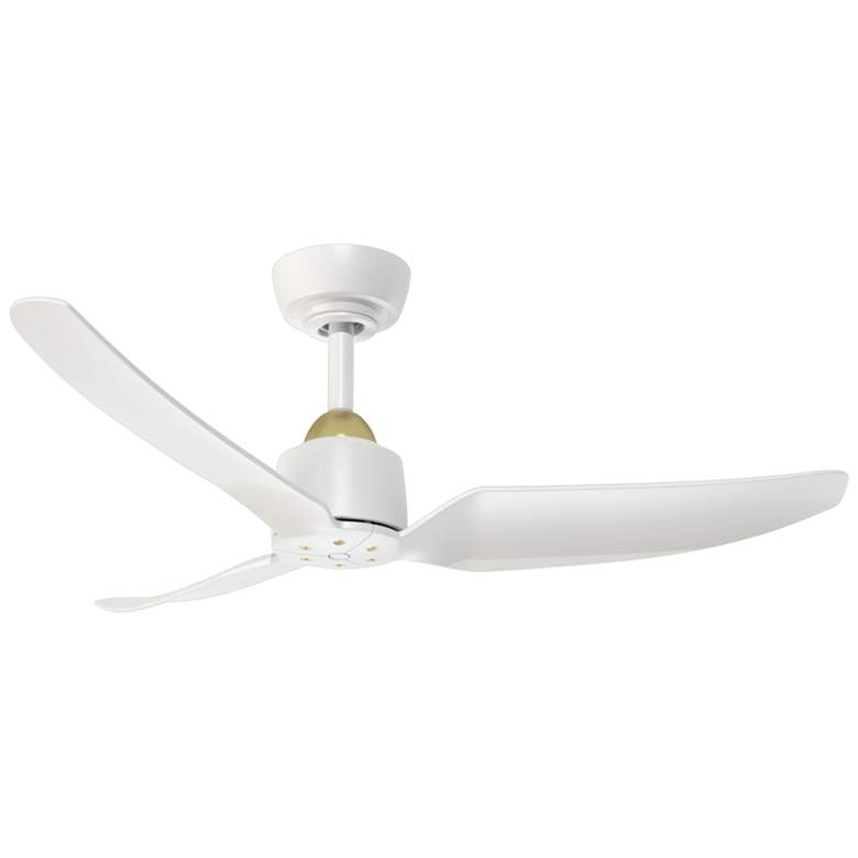 Image 1 Kuzco Hugo 42-in Brushed Gold/Matte White Ceiling Fan