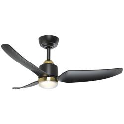 Kuzco Hugo 42-in (CCT) Brushed Gold/Matte Black Ceiling Fan