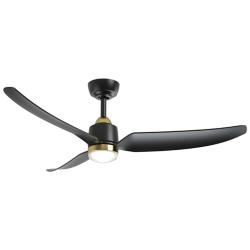 Kuzco Hugo 52-in Brushed Gold/Matte Black Ceiling Fan