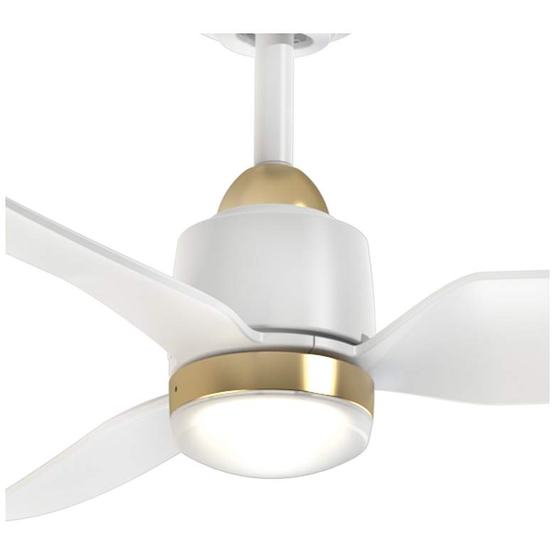 Image 3 Kuzco Hugo 52-in Brushed Gold/Matte White Ceiling Fan more views