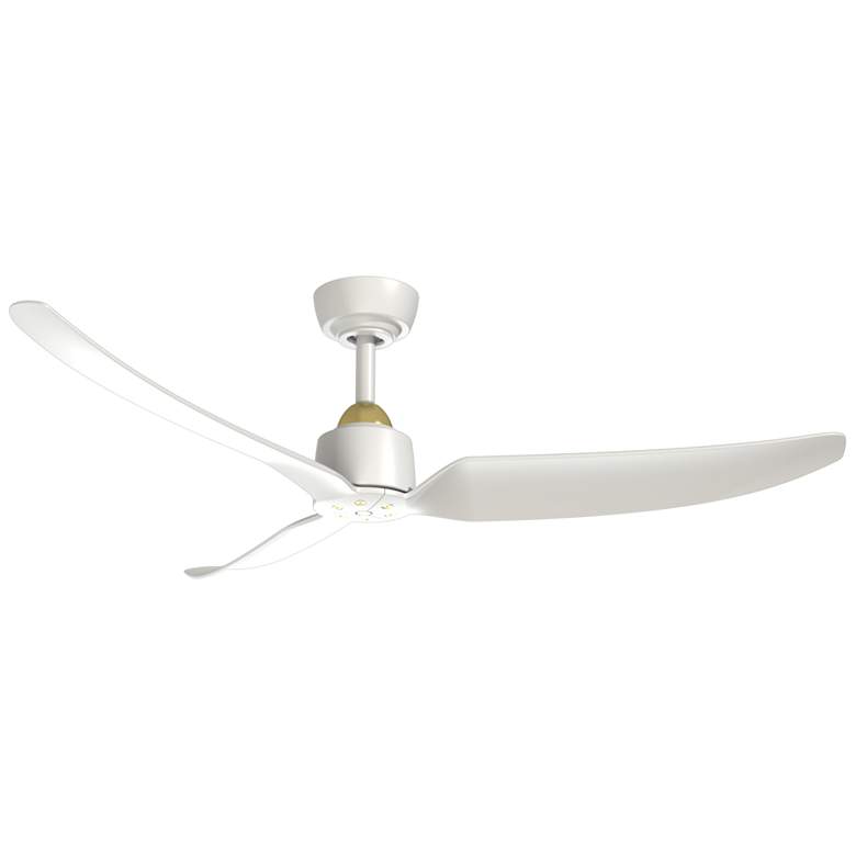 Image 1 Kuzco Hugo 52-in Brushed Gold/Matte White Ceiling Fan