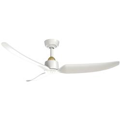 Kuzco Hugo 52-in Brushed Gold/Matte White Ceiling Fan