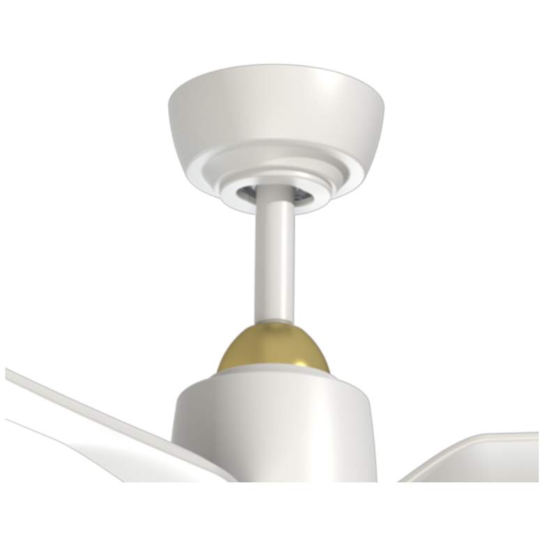 Image 2 Kuzco Hugo 52-in Brushed Gold/Matte White Ceiling Fan more views