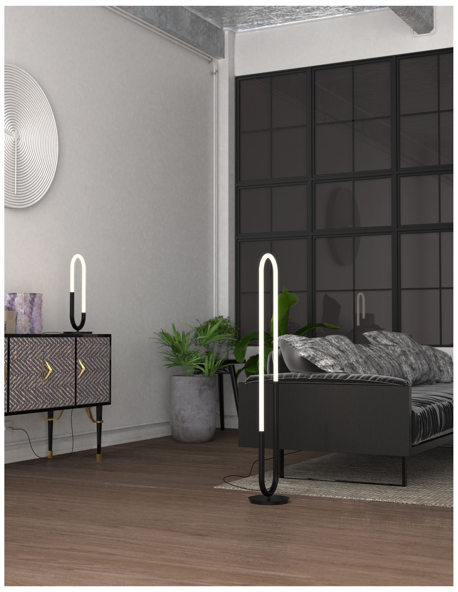 Image 3 Kuzco Huron LED 21-in Black LED Table Lamp more views