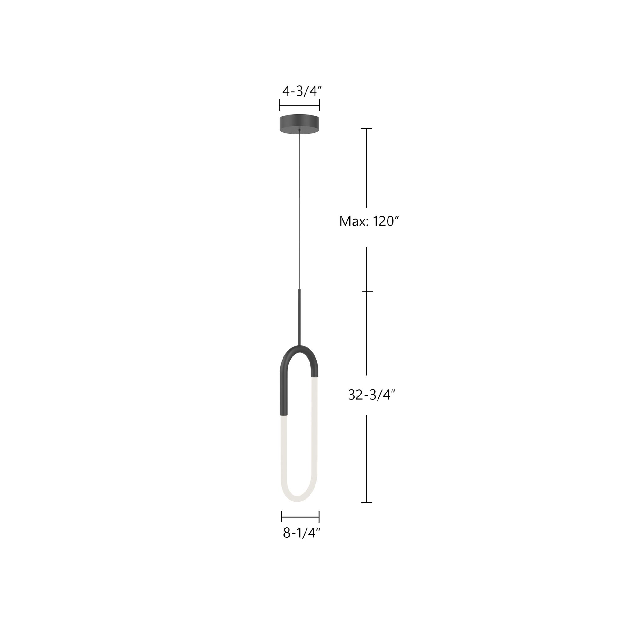 Image 7 Kuzco Huron LED 8-in Black Pendant more views