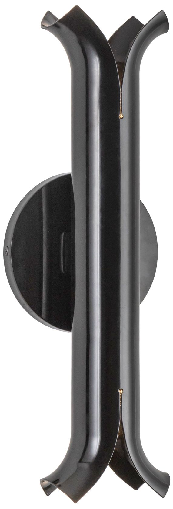 Image 2 Kuzco Husk LED 14-in Glossy Black Wall Sconce more views