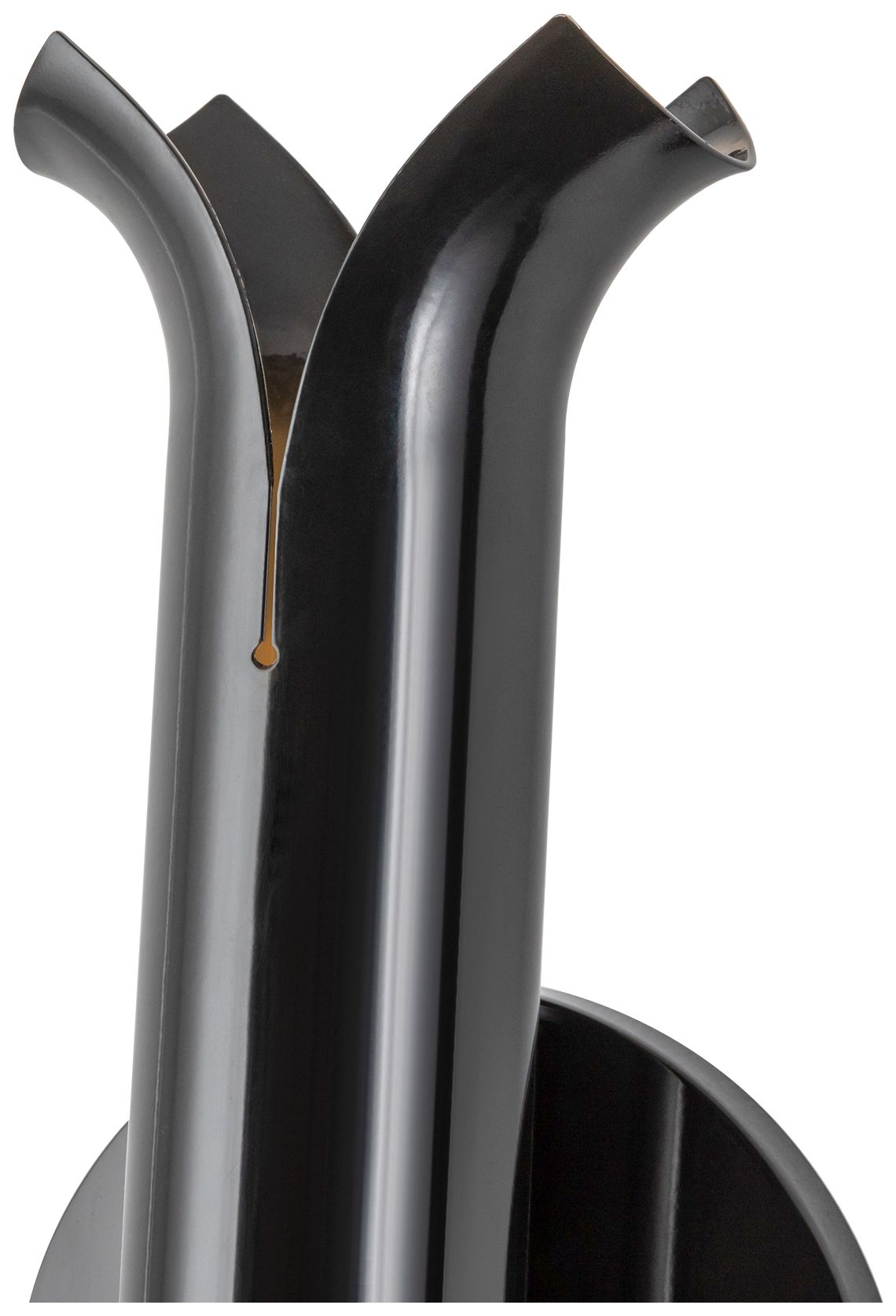 Image 3 Kuzco Husk LED 14-in Glossy Black Wall Sconce more views