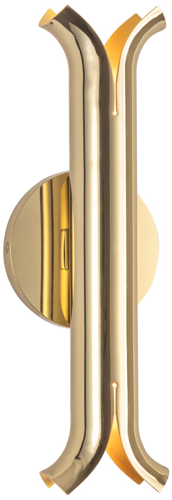 Image 2 Kuzco Husk LED 14-in Metallic Brass Wall Sconce more views