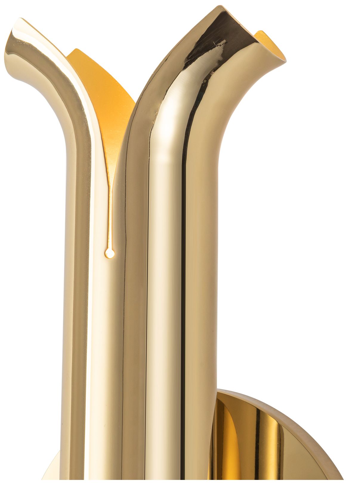 Image 3 Kuzco Husk LED 14-in Metallic Brass Wall Sconce more views