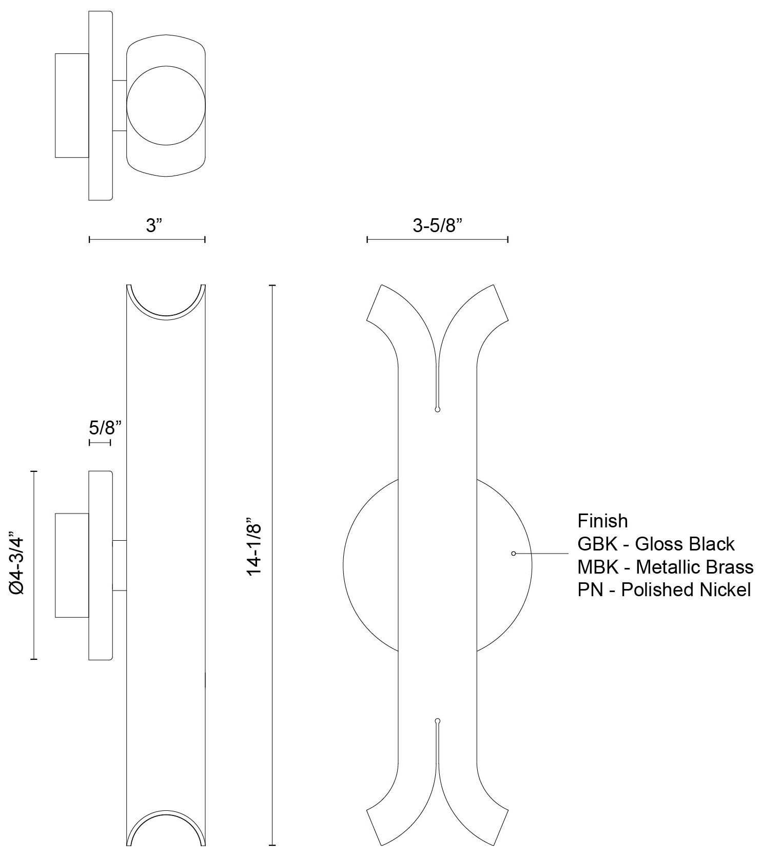 Image 6 Kuzco Husk LED 14-in Polished Nickel Wall Sconce more views