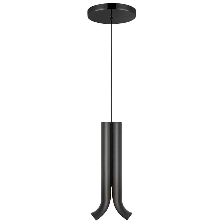 Image 1 Kuzco Husk LED 9-in Glossy Black Pendant