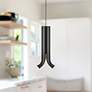 1_Kuzco Husk LED 9-in Glossy Black Pendant