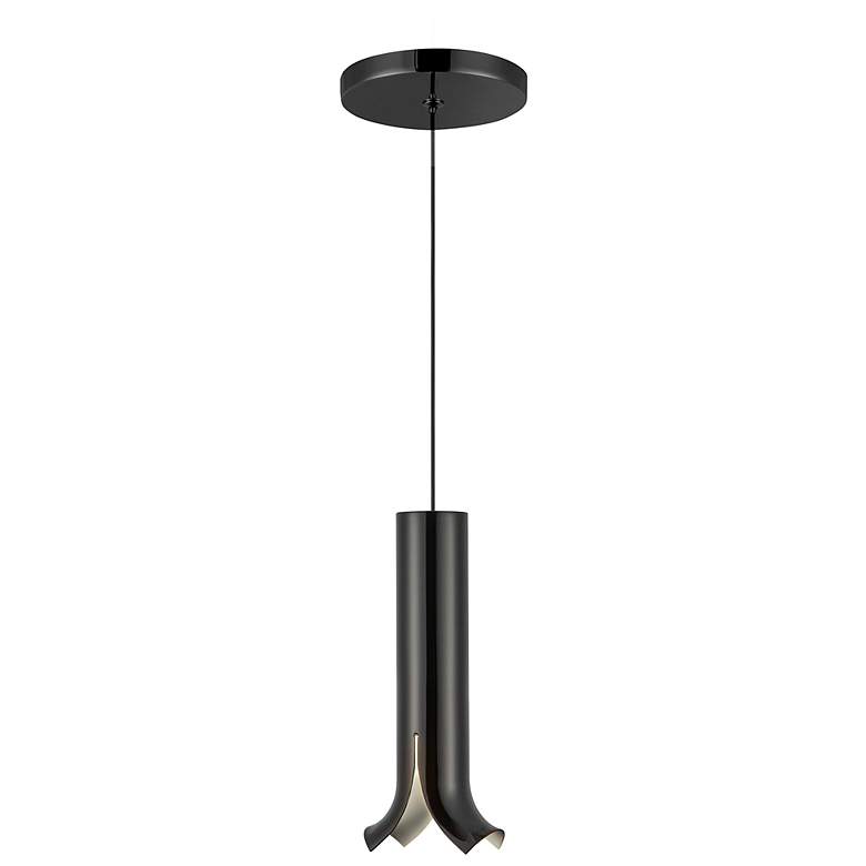 Image 3 Kuzco Husk LED 9-in Glossy Black Pendant more views