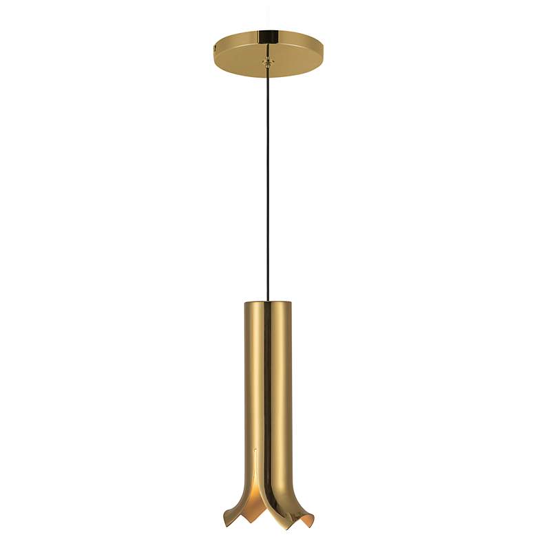Image 3 Kuzco Husk LED 9-in Metallic Brass Pendant more views