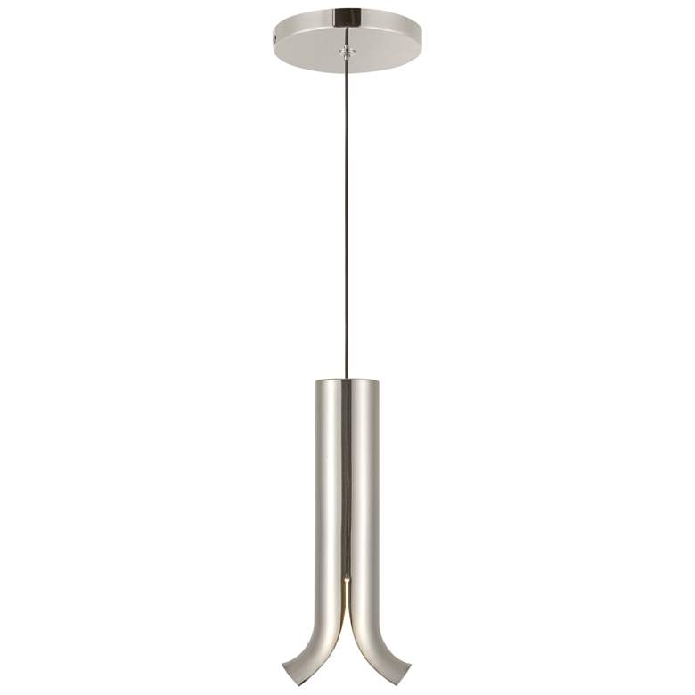 Image 1 Kuzco Husk LED 9-in Polished Nickel Pendant