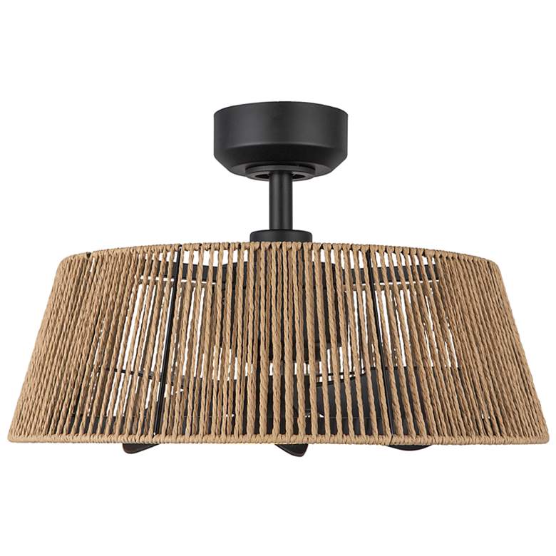 Image 2 Kuzco Isla 24-in Matte Black/Braided Rope Ceiling Fans more views