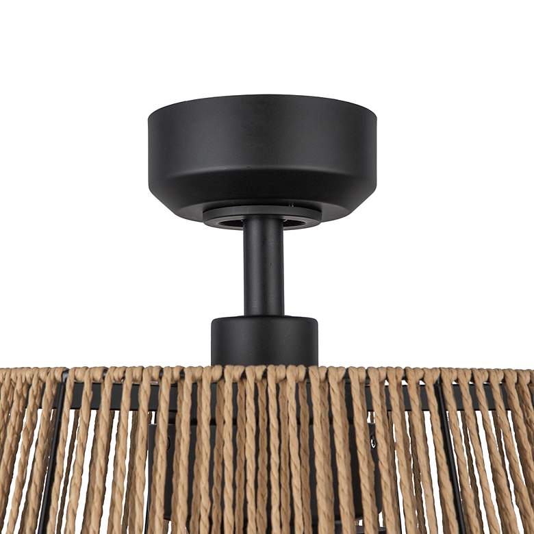 Image 4 Kuzco Isla 24-in Matte Black/Braided Rope Ceiling Fans more views