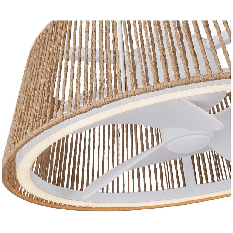 Image 3 Kuzco Isla LED 24-in White/Braided Rope Ceiling Fan more views