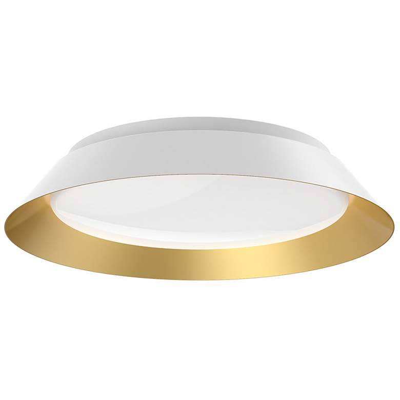 Image 1 Kuzco Jasper LED 14-in White/Gold Flush Mount
