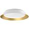 Kuzco Jasper LED 14-in White/Gold Flush Mount
