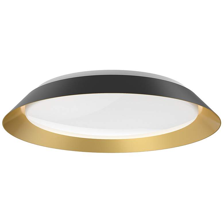 Image 1 Kuzco Jasper LED 19-in Black/Gold Flush Mount