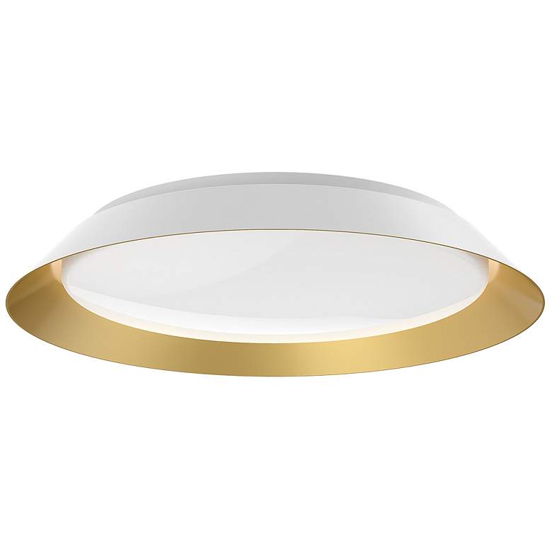 Image 1 Kuzco Jasper LED 19-in White/Gold Flush Mount