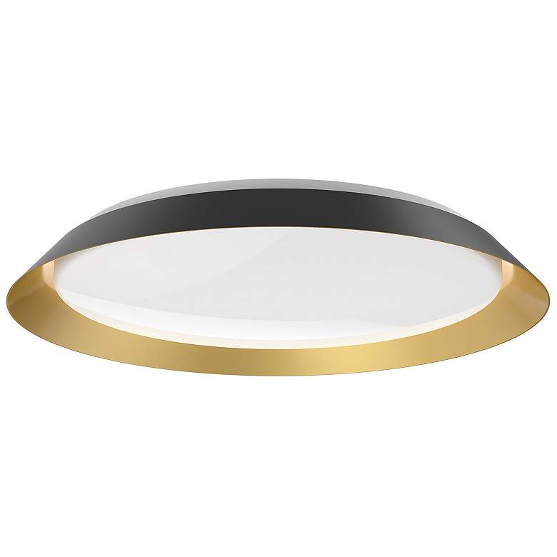 Image 1 Kuzco Jasper LED 23-in Black/Gold Flush Mount