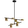 2_Kuzco Jayden LED 40-in Black/Brushed Gold LED Chandeliers