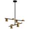 Kuzco Jayden LED 40-in Black/Brushed Gold LED Chandeliers