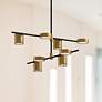 1_Kuzco Jayden LED 40-in Black/Brushed Gold LED Chandeliers
