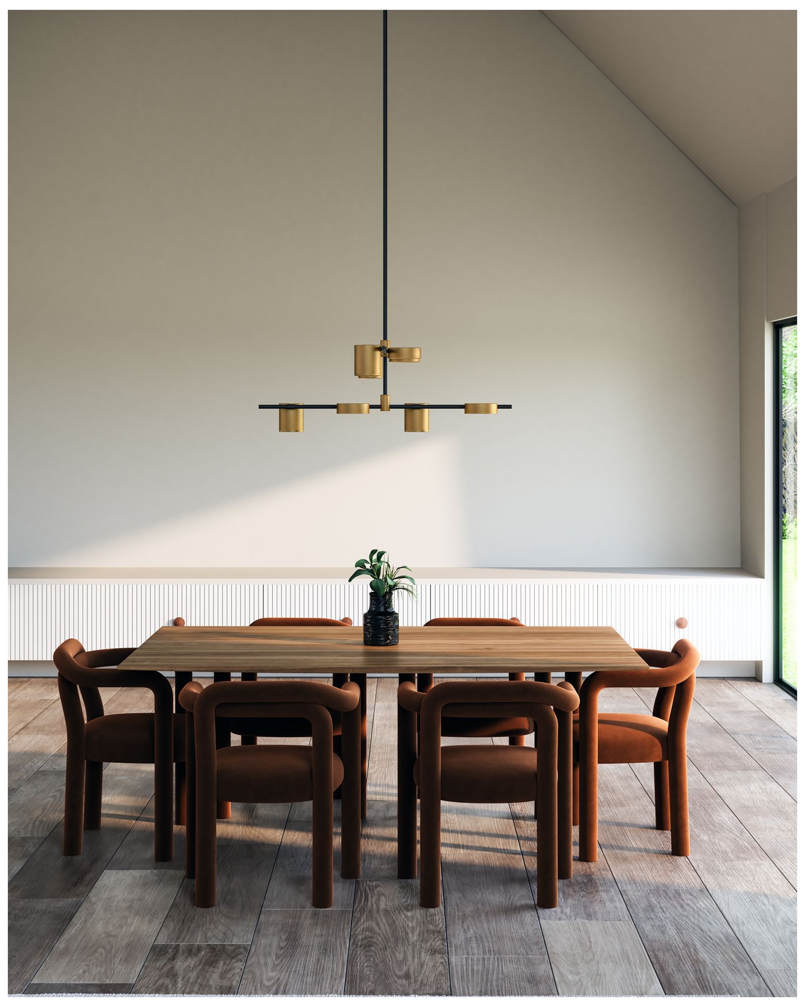 Image 3 Kuzco Jayden LED 40-in Black/Brushed Gold LED Chandeliers more views