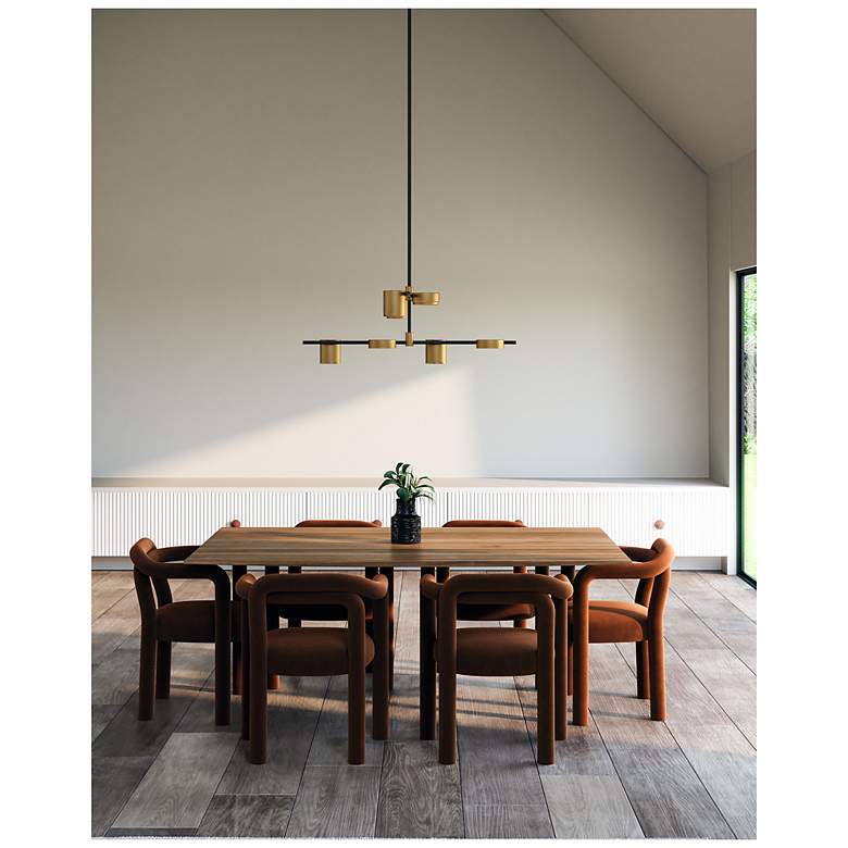 Image 3 Kuzco Jayden LED 40-in Black/Brushed Gold LED Chandeliers more views
