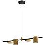 2_Kuzco Jayden LED 40-in Black/Brushed Gold Linear Pendant