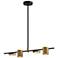 Kuzco Jayden LED 40-in Black/Brushed Gold Linear Pendant