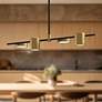 1_Kuzco Jayden LED 40-in Black/Brushed Gold Linear Pendant