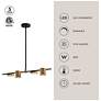 3_Kuzco Jayden LED 40-in Black/Brushed Gold Linear Pendant more views