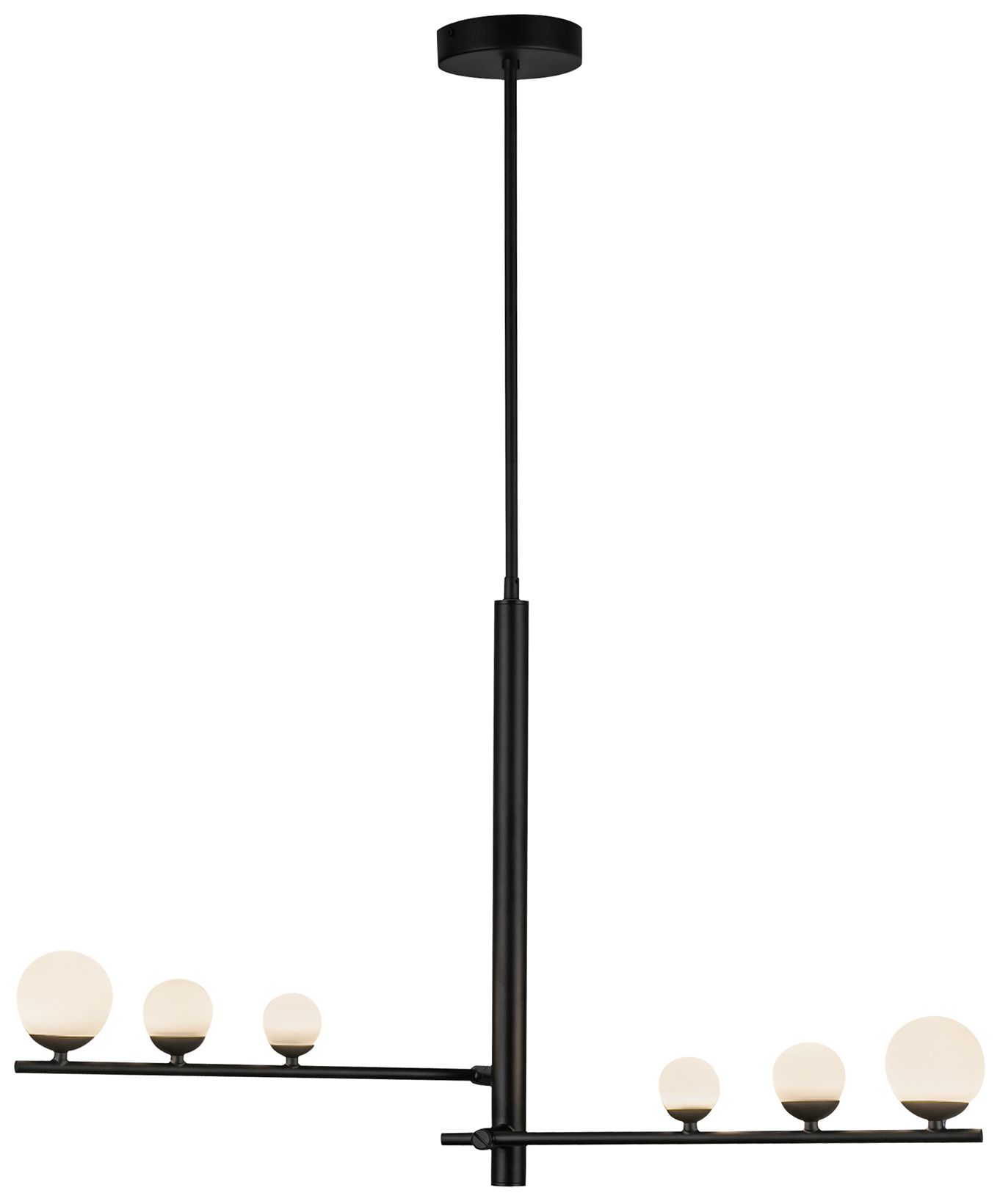 Image 2 Kuzco Juniper LED 2 Head Black/Opal Glass Pendant more views