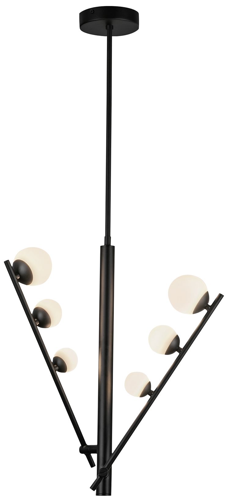 Image 3 Kuzco Juniper LED 2 Head Black/Opal Glass Pendant more views