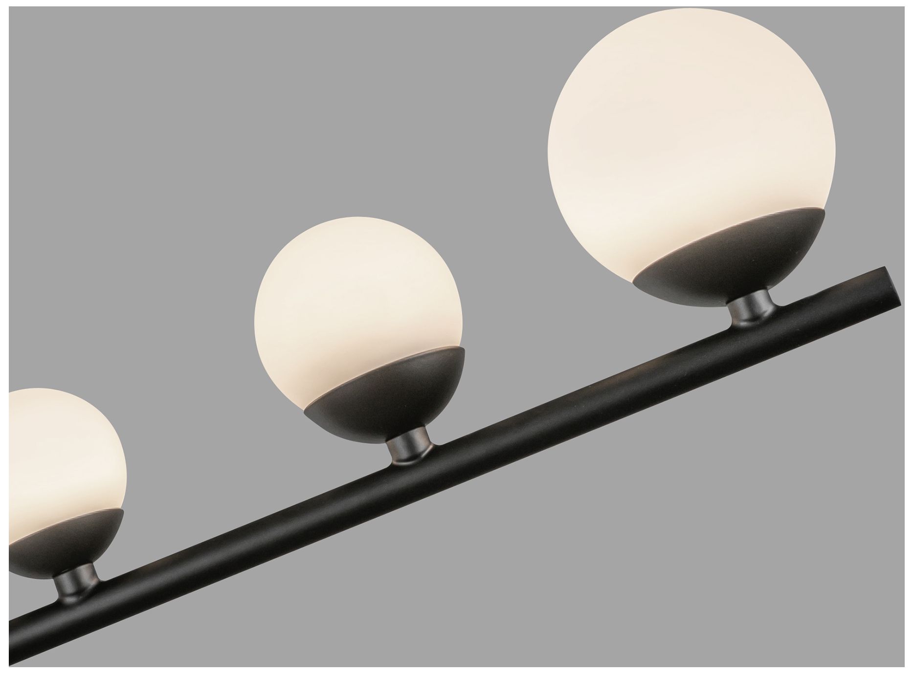 Image 4 Kuzco Juniper LED 2 Head Black/Opal Glass Pendant more views