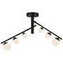 1_Kuzco Juniper LED 2 Head Black/Opal Glass Semi-Flush Mount