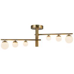 Kuzco Juniper LED 2 Head Brushed Gold/Opal Glass Semi-Flush Mount