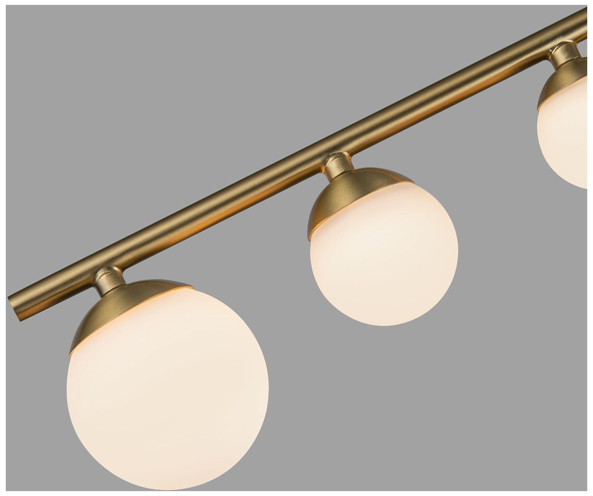 Kuzco Juniper LED 2 Head Brushed Gold/Opal Glass Semi-Flush Mount