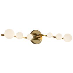Kuzco Juniper LED 29-in Brushed Gold/Opal Glass Vanity Light