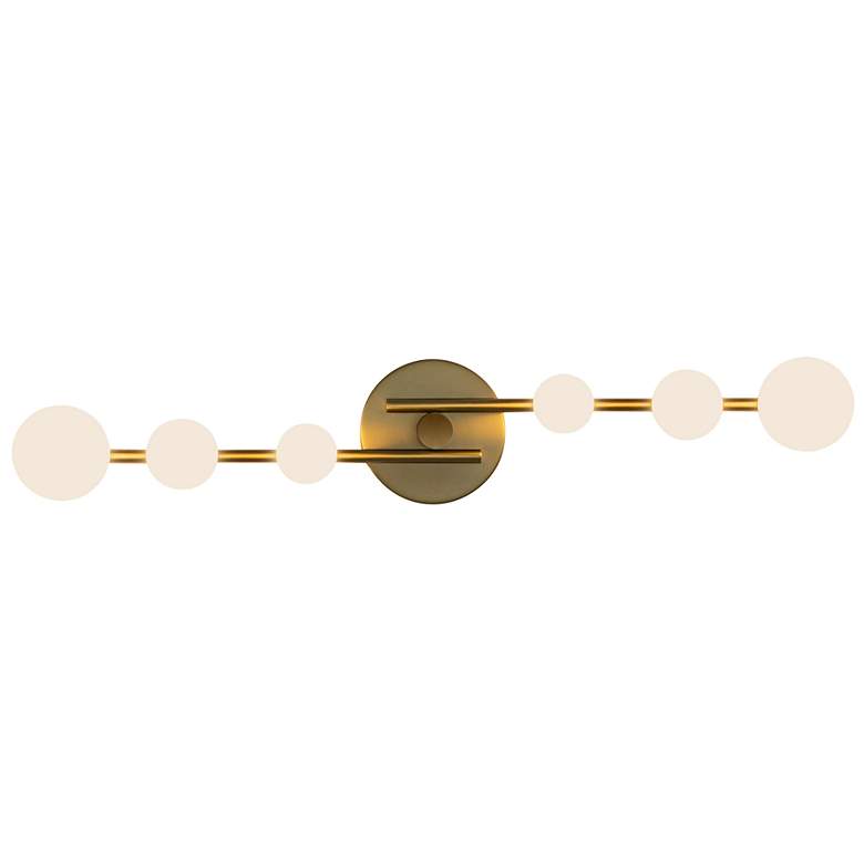 Image 3 Kuzco Juniper LED 29-in Brushed Gold/Opal Glass Vanity Light more views