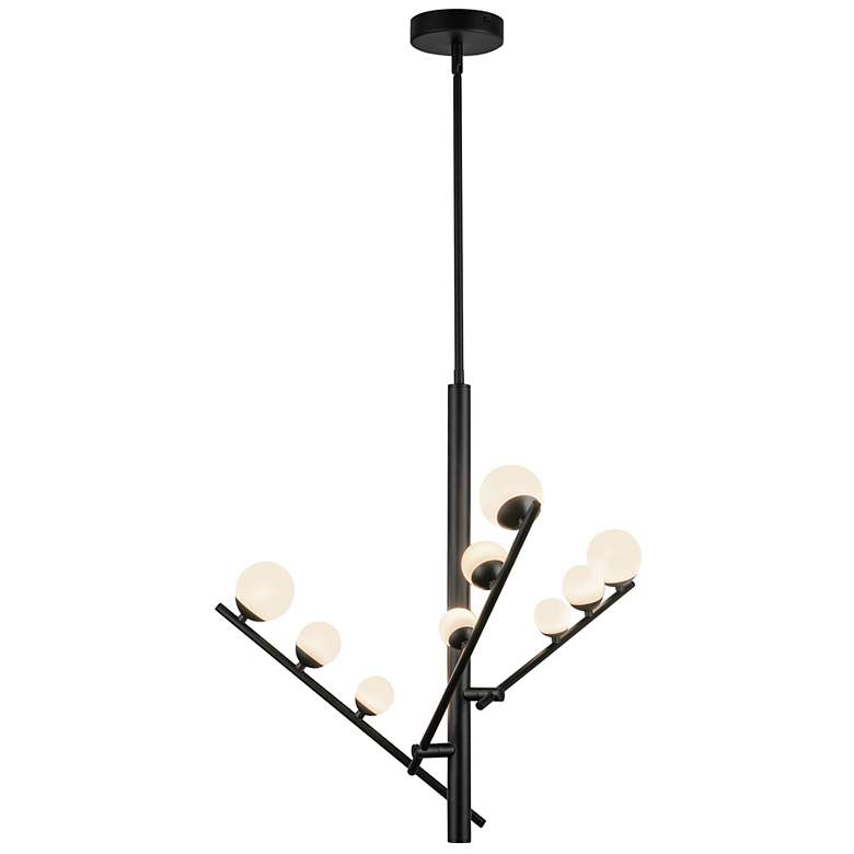 Image 2 Kuzco Juniper LED 3 Head Black/Opal Glass Chandelier more views