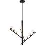 3_Kuzco Juniper LED 3 Head Black/Opal Glass Chandelier more views