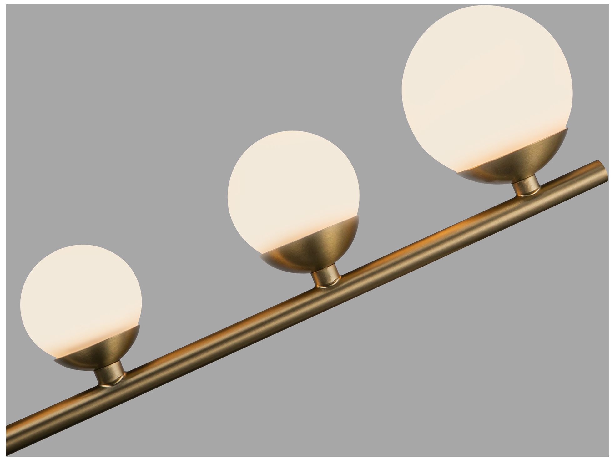 Image 4 Kuzco Juniper LED 3 Head Brushed Gold/Opal Glass Chandelier more views