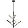 Kuzco Juniper LED 5 Head Black/Opal Glass Chandelier